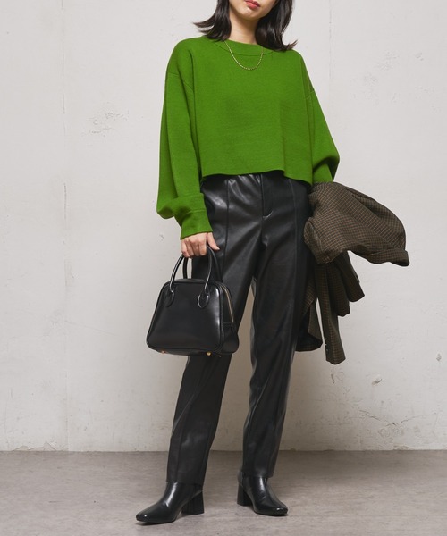 CIAOPANIC（チャオパニック）の「フェイクレザースリムパンツ（その他パンツ・レディース・ブラック/ブラウン/ライトベージュ/オリーブ・SMALL/MEDIUM）」の19枚目の写真