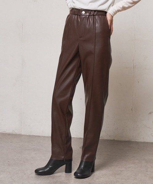 CIAOPANIC（チャオパニック）の「フェイクレザースリムパンツ（その他パンツ・レディース・ブラック/ブラウン/ライトベージュ/オリーブ・SMALL/MEDIUM）」の11枚目の写真