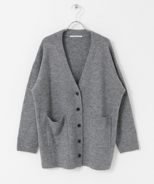 KBF(ケイビーエフ)の「Vネックロングカーディガン(ニット/セーター・レディース・オートミール/ブラウン/グレー・ONE)」の6枚目の写真