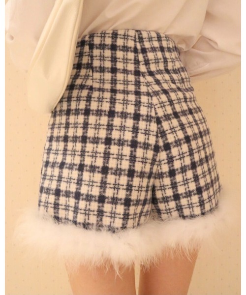 epine（エピヌ）の「check tweed fur short pants（その他パンツ・レディース・ブルー・M/S）」の5枚目の写真