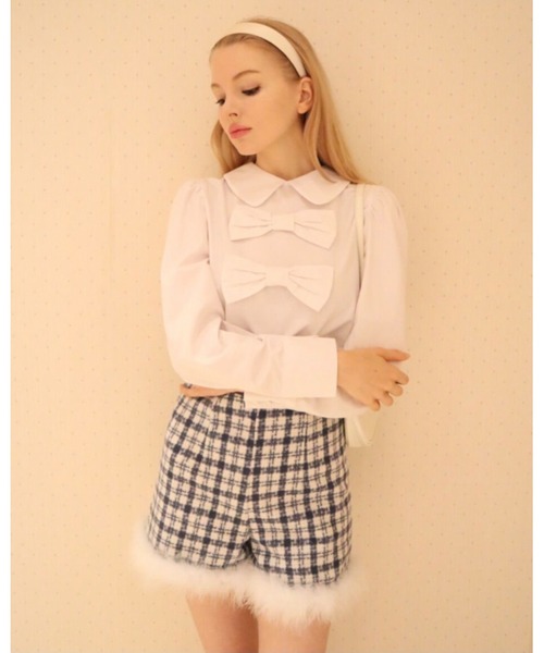 epine（エピヌ）の「check tweed fur short pants（その他パンツ