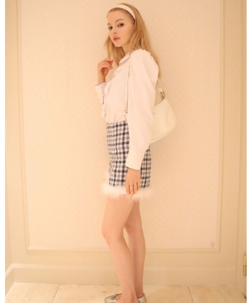 epine（エピヌ）の「check tweed fur short pants（その他パンツ・レディース・ブルー・M/S）」の13枚目の写真