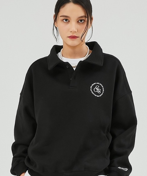 crump(クランプ)の「【crump 】クラシックサークルロゴ カラースウェットシャツ(スウェット・レディース・ブラック/ベージュ/ネイビー・MEDIUM/LARGE/X-LARGE)」の2枚目の写真