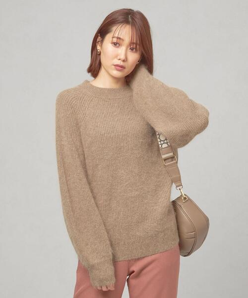 THE STATION STORE(ザ ステーション ストア)の「<closet story(クローゼットストーリー)>フワアゼ プルオーバーニット(ニット/セーター・レディース・ベージュ/ブラック/ダークグリーン・FREE)」の3枚目の写真