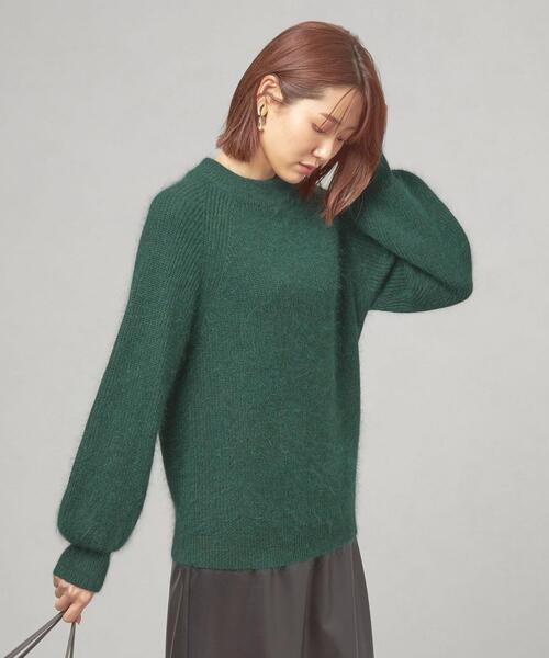 THE STATION STORE(ザ ステーション ストア)の「<closet story(クローゼットストーリー)>フワアゼ プルオーバーニット(ニット/セーター・レディース・ベージュ/ブラック/ダークグリーン・FREE)」の1枚目の写真