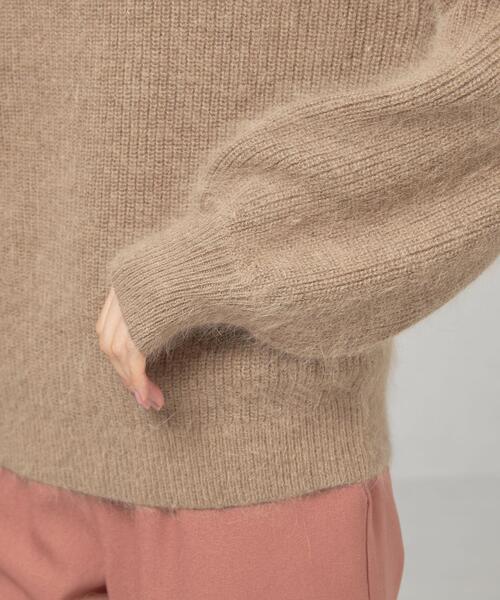 THE STATION STORE(ザ ステーション ストア)の「<closet story(クローゼットストーリー)>フワアゼ プルオーバーニット(ニット/セーター・レディース・ベージュ/ブラック/ダークグリーン・FREE)」の12枚目の写真