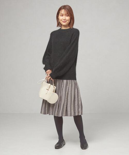THE STATION STORE(ザ ステーション ストア)の「<closet story(クローゼットストーリー)>フワアゼ プルオーバーニット(ニット/セーター・レディース・ベージュ/ブラック/ダークグリーン・FREE)」の11枚目の写真