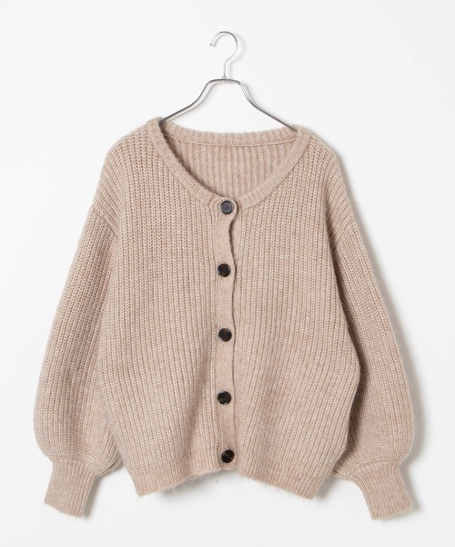 DuKKah(デュカ)の「Dukkah/オーバーサイズカーディガン(カーディガン/ボレロ・レディース・ベージュ/パープル・X-SMALL)」の18枚目の写真