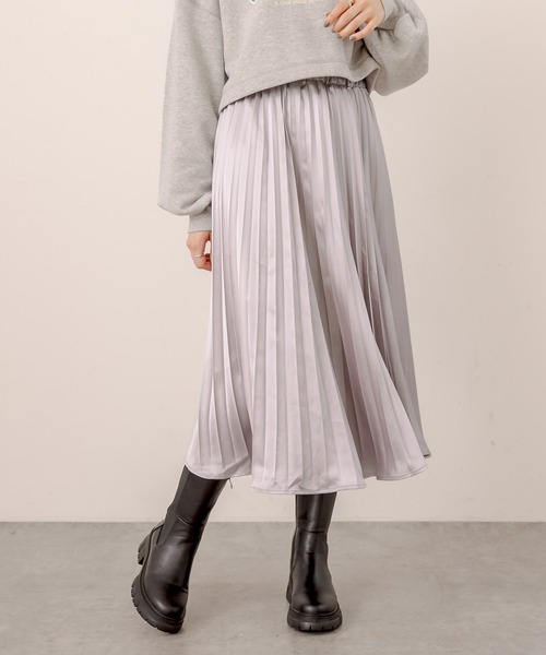 OLIVE des OLIVE(オリーブデオリーブ)の「オトナきれいプリーツスカート(スカート・レディース・ベージュ/サックスブルー/ブルー/アイボリー/ラベンダー・FREE)」の1枚目の写真