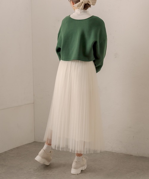 OLIVE des OLIVE(オリーブデオリーブ)の「オトナきれいプリーツスカート(スカート・レディース・ベージュ/サックスブルー/ブルー/アイボリー/ラベンダー・FREE)」の8枚目の写真