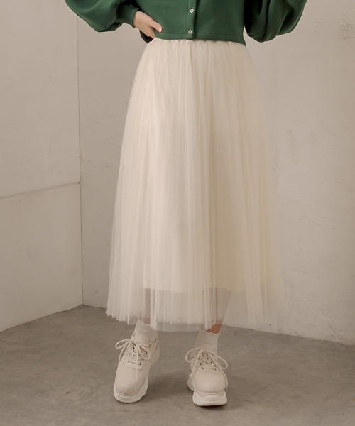 OLIVE des OLIVE(オリーブデオリーブ)の「オトナきれいプリーツスカート(スカート・レディース・ベージュ/サックスブルー/ブルー/アイボリー/ラベンダー・FREE)」の9枚目の写真