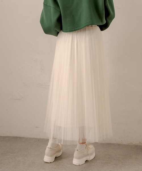 OLIVE des OLIVE(オリーブデオリーブ)の「オトナきれいプリーツスカート(スカート・レディース・ベージュ/サックスブルー/ブルー/アイボリー/ラベンダー・FREE)」の11枚目の写真