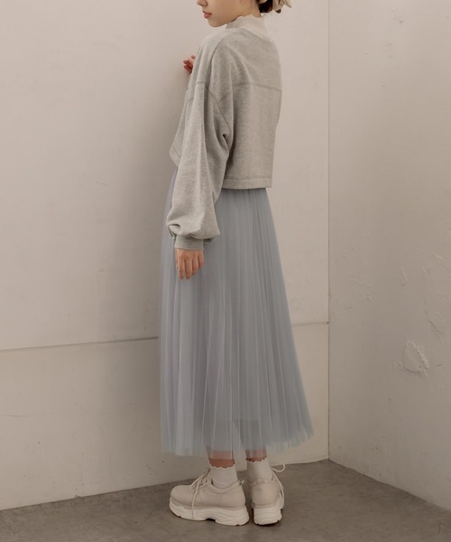 OLIVE des OLIVE(オリーブデオリーブ)の「オトナきれいプリーツスカート(スカート・レディース・ベージュ/サックスブルー/ブルー/アイボリー/ラベンダー・FREE)」の18枚目の写真