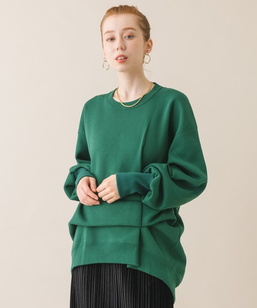 1％（イチ パーセント）の「1％ アメリカン裏毛変形プルオーバー（Tシャツ/カットソー・レディース・ブラック/グリーン・FREE）」の21枚目の写真