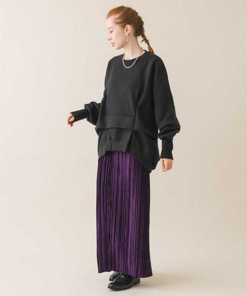 1％（イチ パーセント）の「1％ アメリカン裏毛変形プルオーバー（Tシャツ/カットソー・レディース・ブラック/グリーン・FREE）」の14枚目の写真