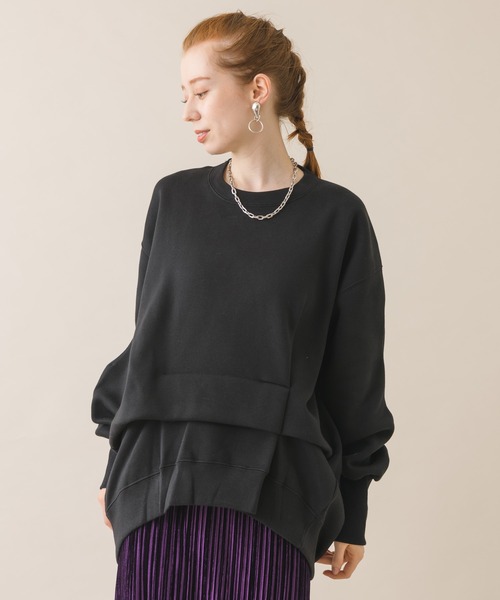 1％（イチ パーセント）の「1％ アメリカン裏毛変形プルオーバー（Tシャツ/カットソー・レディース・ブラック/グリーン・FREE）」の10枚目の写真