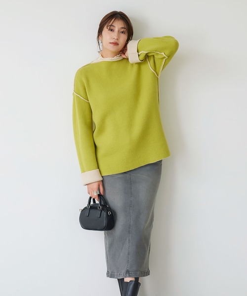 KOBE LETTUCE（コウベレタス）の「ストレッチデニムタイトスカート（デニムスカート・レディース・グレー/インディゴブルー/ライトブルー/ホワイト/ネイビー/ブルー・S/L/M）」の3枚目の写真