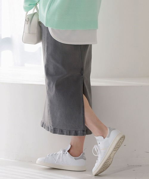 KOBE LETTUCE（コウベレタス）の「ストレッチデニムタイトスカート（デニムスカート・レディース・グレー/インディゴブルー/ライトブルー/ホワイト/ネイビー/ブルー・S/L/M）」の22枚目の写真