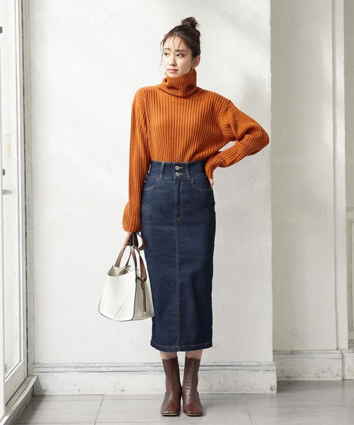 KOBE LETTUCE（コウベレタス）の「ストレッチデニムタイトスカート（デニムスカート・レディース・グレー/インディゴブルー/ライトブルー/ホワイト/ネイビー/ブルー・S/L/M）」の19枚目の写真