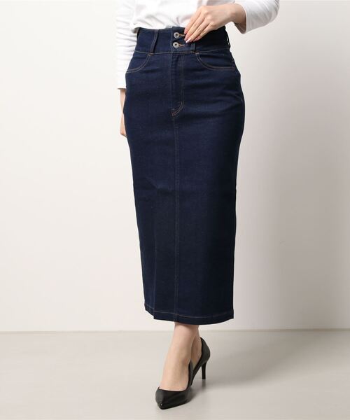 KOBE LETTUCE（コウベレタス）の「ストレッチデニムタイトスカート（デニムスカート・レディース・グレー/インディゴブルー/ライトブルー/ホワイト/ネイビー/ブルー・S/L/M）」の12枚目の写真