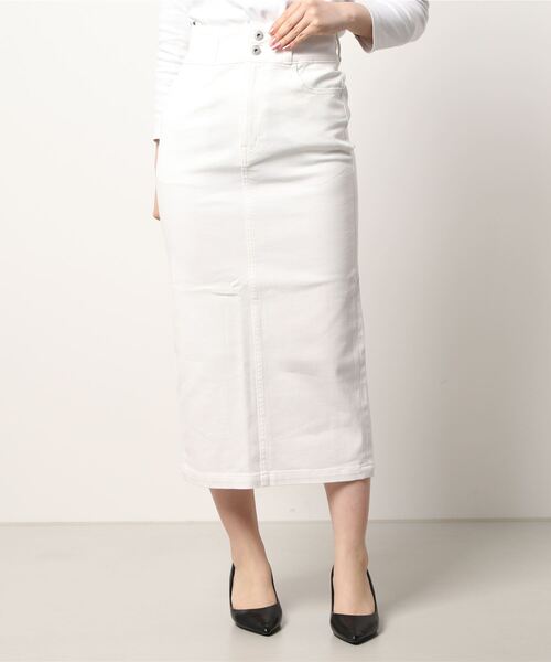 KOBE LETTUCE（コウベレタス）の「ストレッチデニムタイトスカート（デニムスカート・レディース・グレー/インディゴブルー/ライトブルー/ホワイト/ネイビー/ブルー・S/L/M）」の13枚目の写真