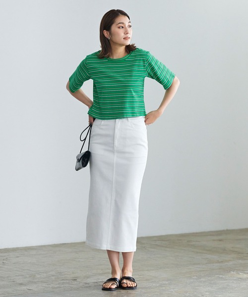 KOBE LETTUCE（コウベレタス）の「ストレッチデニムタイトスカート（デニムスカート・レディース・グレー/インディゴブルー/ライトブルー/ホワイト/ネイビー/ブルー・S/L/M）」の7枚目の写真