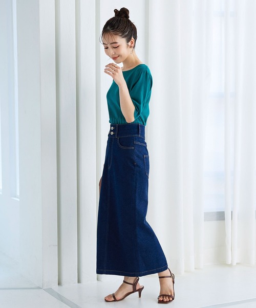 KOBE LETTUCE（コウベレタス）の「ストレッチデニムタイトスカート（デニムスカート・レディース・グレー/インディゴブルー/ライトブルー/ホワイト/ネイビー/ブルー・S/L/M）」の11枚目の写真