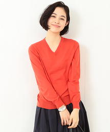 BEAMS BOY | ○BEAMS BOY / 14ゲージ BB刺繍 Vネック(ニット/セーター)