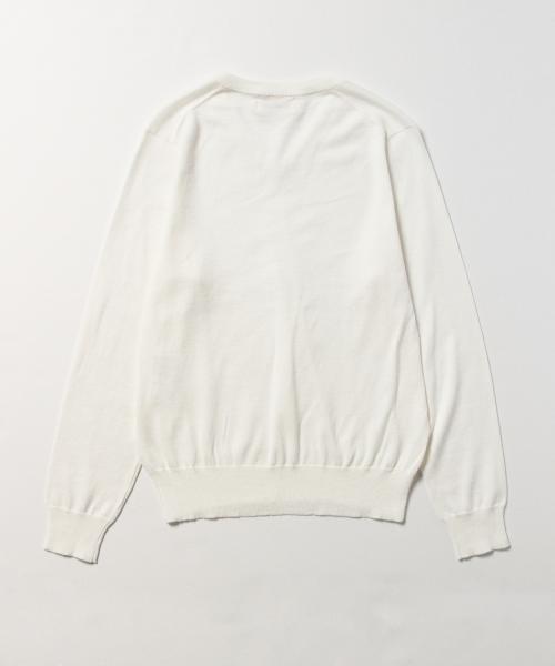 BEAMS BOY（ビームスボーイ）の「○BEAMS BOY / 14ゲージ BB刺繍 Vネック（ニット/セーター・レディース・ホワイト/グレー/レッド/イエロー/ライトブルー/ネイビー・ONE SIZE）」の9枚目の写真