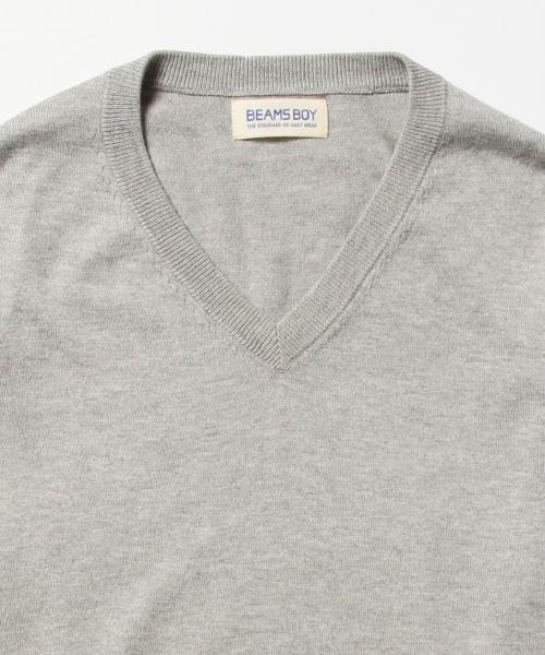 BEAMS BOY（ビームスボーイ）の「○BEAMS BOY / 14ゲージ BB刺繍 Vネック（ニット/セーター・レディース・ホワイト/グレー/レッド/イエロー/ライトブルー/ネイビー・ONE SIZE）」の12枚目の写真