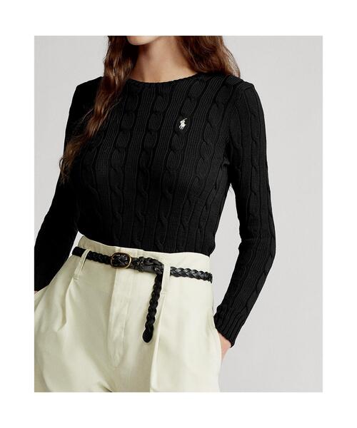 POLO RALPH LAUREN(ポロ ラルフ ローレン)の「スリム フィット ケーブルニット セーター(ニット/セーター・レディース・ブラック系1・XXS/S/XS/M/L/XL)」の5枚目の写真