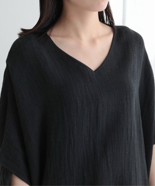 MJUKA.(ミューカ)の「AZUMADAKI DYEING WAFFLE PONCHO BLOUSE(シャツ/ブラウス・レディース・オフホワイト/サックスブルー/ブラック・FREE)」の14枚目の写真