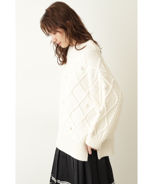 JILL STUART(ジルスチュアート)の「グレンニット(ニット/セーター・レディース・ホワイト/ベージュ・FREE)」の7枚目の写真
