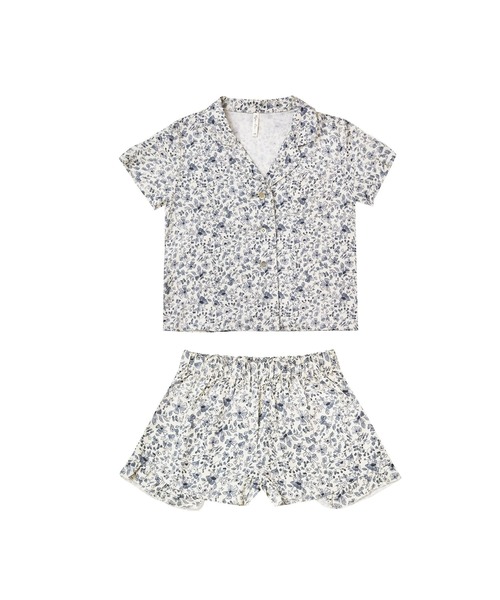 blue floral bedtime pajama set（ルームウェア/パジャマ）｜Rylee + Cru（ライリーアンドクルー）