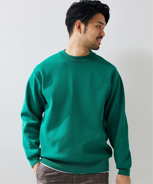 417 EDIFICE（フォーワンセブンエディフィス）の「【カットソー+ニットの2点セット】ミラノリブレイヤードクルーニット（ニット/セーター・メンズ・ホワイト/チャコールグレー/ベージュ系その他/グリーン/ブラック系その他/ネイビー・LARGE/SMALL/MEDIUM）」の13枚目の写真