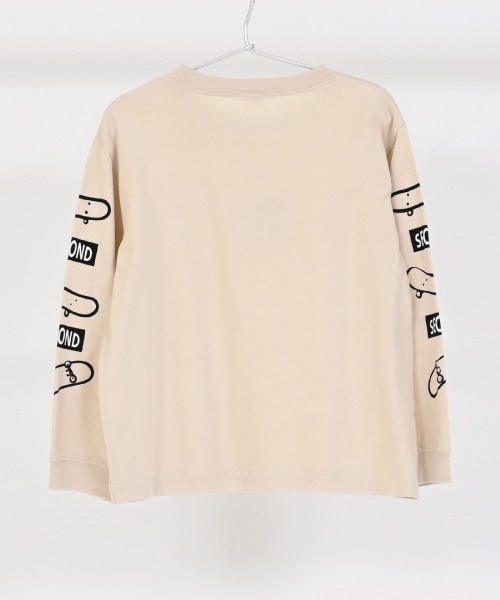 2nd（セカンド）の「ジーンズベーセカンド MOMENT ビックロングＴシャツ（Tシャツ/カットソー・キッズ・サンドベージュ/グリーン/パープル・160cm/130cm/140cm/150cm/120cm）」の8枚目の写真