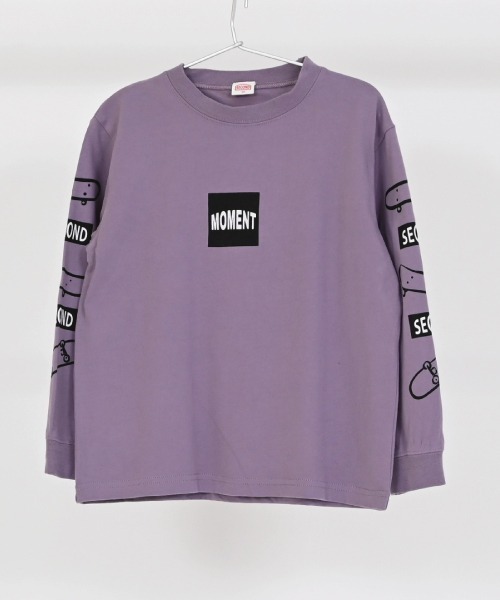 2nd（セカンド）の「ジーンズベーセカンド MOMENT ビックロングＴシャツ（Tシャツ/カットソー・キッズ・サンドベージュ/グリーン/パープル・160cm/130cm/140cm/150cm/120cm）」の5枚目の写真