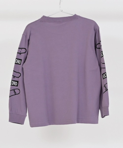 2nd（セカンド）の「ジーンズベーセカンド MOMENT ビックロングＴシャツ（Tシャツ/カットソー・キッズ・サンドベージュ/グリーン/パープル・160cm/130cm/140cm/150cm/120cm）」の4枚目の写真