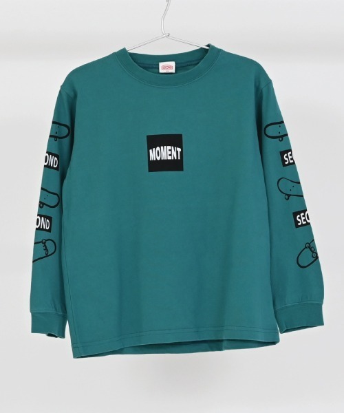 2nd（セカンド）の「ジーンズベーセカンド MOMENT ビックロングＴシャツ（Tシャツ/カットソー・キッズ・サンドベージュ/グリーン/パープル・160cm/130cm/140cm/150cm/120cm）」の7枚目の写真
