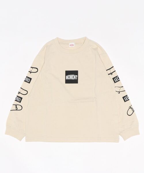 2nd（セカンド）の「ジーンズベーセカンド MOMENT ビックロングＴシャツ（Tシャツ/カットソー・キッズ・サンドベージュ/グリーン/パープル・160cm/130cm/140cm/150cm/120cm）」の14枚目の写真