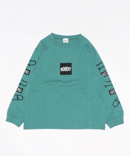 2nd（セカンド）の「ジーンズベーセカンド MOMENT ビックロングＴシャツ（Tシャツ/カットソー・キッズ・サンドベージュ/グリーン/パープル・160cm/130cm/140cm/150cm/120cm）」の13枚目の写真