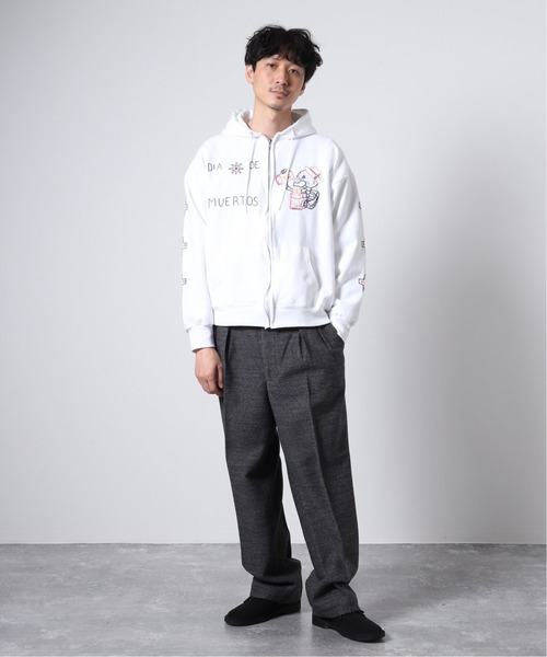 JOURNAL STANDARD SELECT(ジャーナルスタンダードセレクト)の「【OAXACA/オアハカ】ジップアップパーカー(パーカー・メンズ・ホワイト・LARGE/MEDIUM)」の2枚目の写真