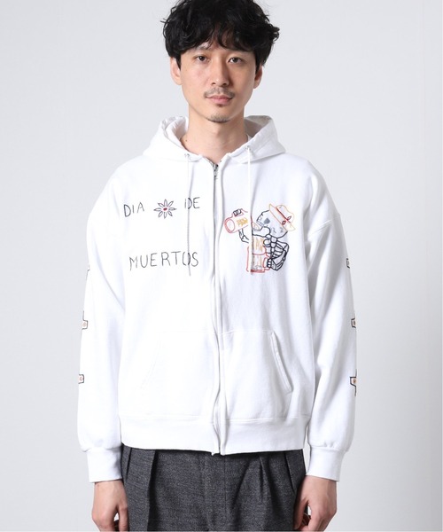 JOURNAL STANDARD SELECT(ジャーナルスタンダードセレクト)の「【OAXACA/オアハカ】ジップアップパーカー(パーカー・メンズ・ホワイト・LARGE/MEDIUM)」の3枚目の写真