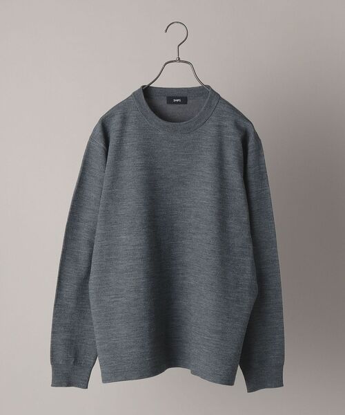 SHIPS(シップス)の「SHIPS:<ウォッシャブル>12ゲージ TECHウール ニット(ニット/セーター・メンズ・ホワイト/ベージュ/ネイビー/グレー・SMALL/MEDIUM/LARGE/X-LARGE)」の3枚目の写真