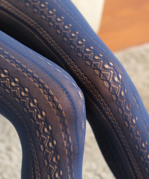 Lace Ladies(レースレディース)の「ラッセルレースタイツ(タイツ/ストッキング・レディース・ネイビー/グレー/ホワイト/ブラック・FREE)」の11枚目の写真