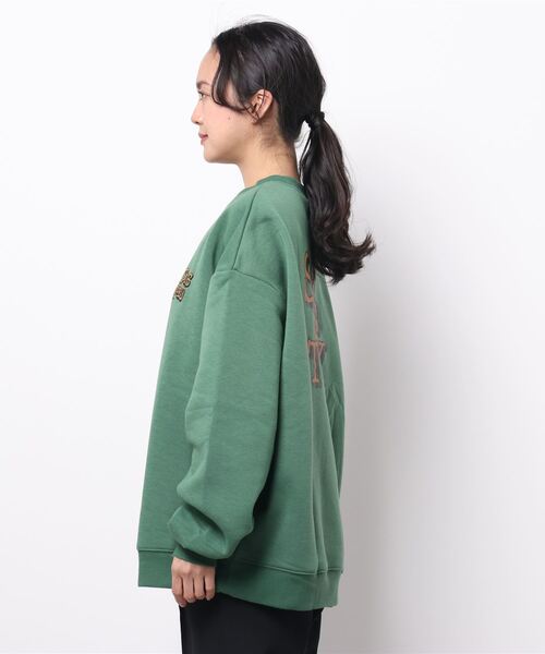 ems excite（エムズエキサイト）の「起毛ロゴトレーナー（スウェット・レディース・ピンク/グリーン/オフホワイト・FREE）」の14枚目の写真