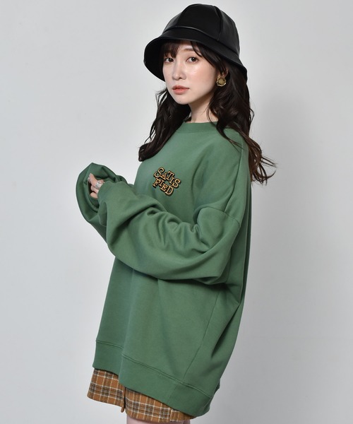 ems excite（エムズエキサイト）の「起毛ロゴトレーナー（スウェット・レディース・ピンク/グリーン/オフホワイト・FREE）」の21枚目の写真