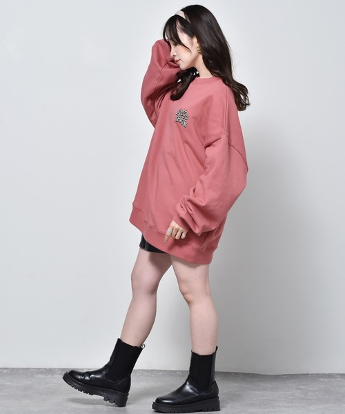 ems excite（エムズエキサイト）の「起毛ロゴトレーナー（スウェット・レディース・ピンク/グリーン/オフホワイト・FREE）」の22枚目の写真