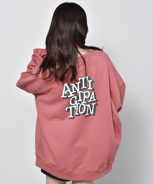 ems excite（エムズエキサイト）の「起毛ロゴトレーナー（スウェット・レディース・ピンク/グリーン/オフホワイト・FREE）」の5枚目の写真