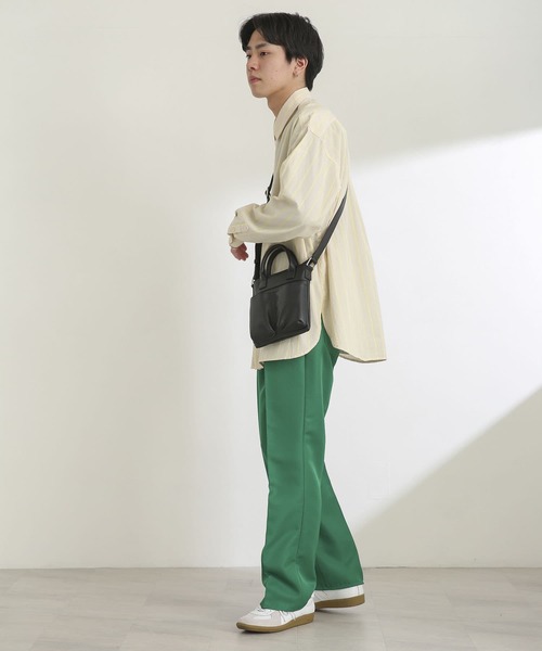 SENSE OF PLACE by URBAN RESEARCH（センスオブプレイスバイアーバンリサーチ）の「ストライプタイプライタールーズシャツB（シャツ/ブラウス・メンズ・ネイビー/イエロー/グリーン・MEDIUM/LARGE）」の7枚目の写真